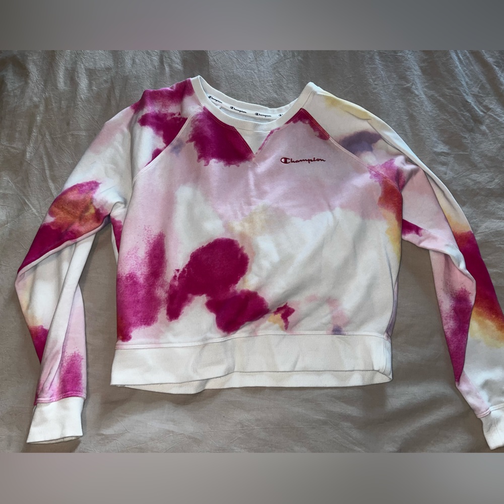 Champion tie dye crew neck sweater